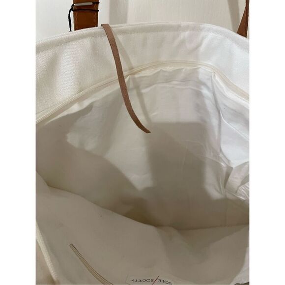 NWT Sole Society Embroidered Vertical Canvas Bag - Picture 8 of 11